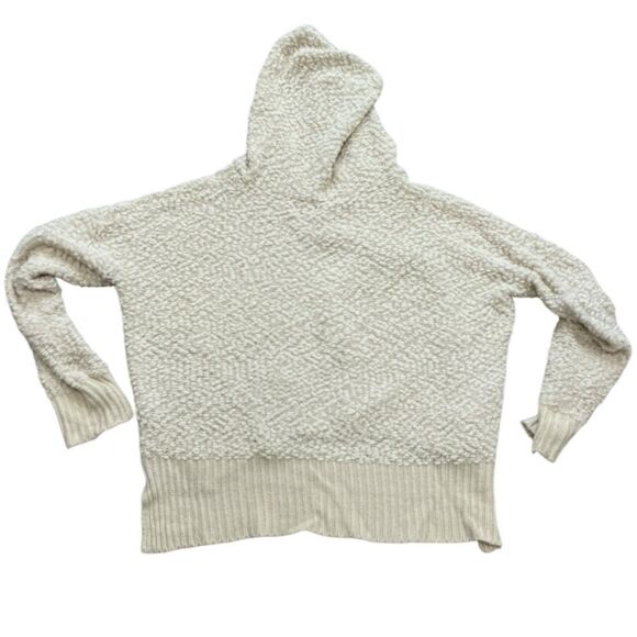 POL Women’s Cozy Knit Hoodie - Size Small - Cream High-Low Pullover - Picture 4 of 7